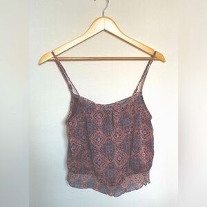 AMERICAN EAGLE OUTFITTERS BOHO CHIFFON CROP TOP WOMENS SIZE XS‎